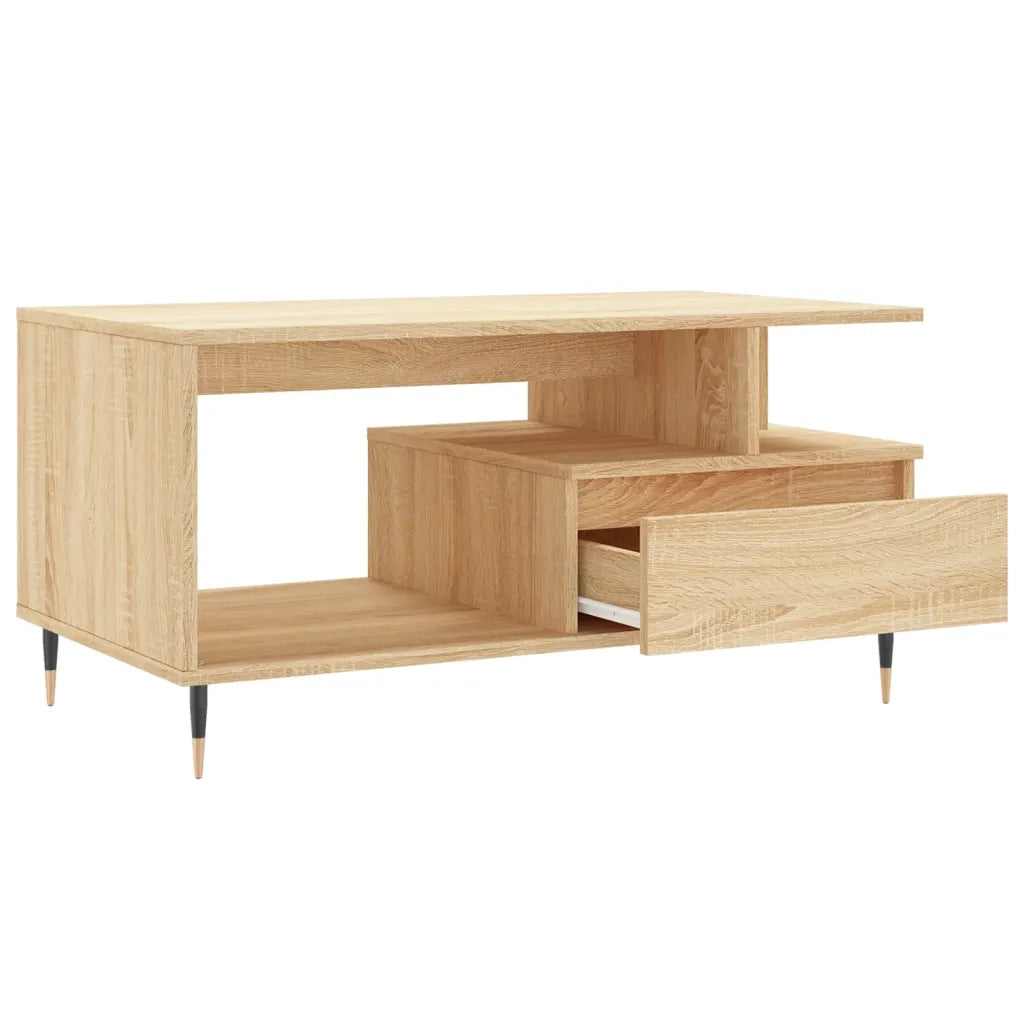 vidaXL Tavolino da Salotto Rovere Sonoma 90x49x45 cm Legno Multistrato