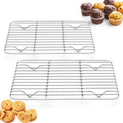 Set di raffreddamento per 2 - acciaio inossidabile - padelle tegami griglia - resistente alla lavastoviglie - 215 x 16 x 15 cm
