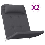 Cuscini per Sedia Adirondack 2 pz | Cuscini per sedie Antracite in Tessuto Oxford
