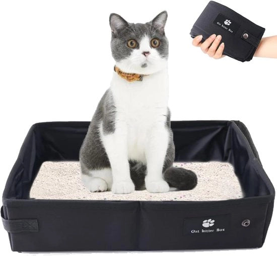 Portatile Cassetta per Gatti - Trasportabile e Impermeabile - Facile da Pulire - Utile per l'Uso in Viaggio, Outdoor, Campeggio e Uso Domestico - 45 x 35 cm