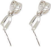 Connettori a molla in argento sterling 925 - 2 pezzi - diametro 3,5x4,5 mm