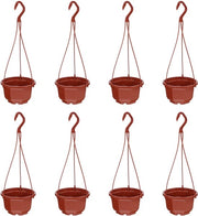 8-delice contenitore per piante appeso, vaso per piante appeso, supporto per piante in plastica, appendi piante per interni ed esterni, giardino, piante grasse, soffitto, parete, finestra, appeso, per caffè