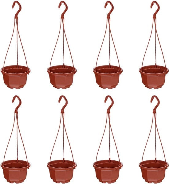 8-delice contenitore per piante appeso, vaso per piante appeso, supporto per piante in plastica, appendi piante per interni ed esterni, giardino, piante grasse, soffitto, parete, finestra, appeso, per caffè