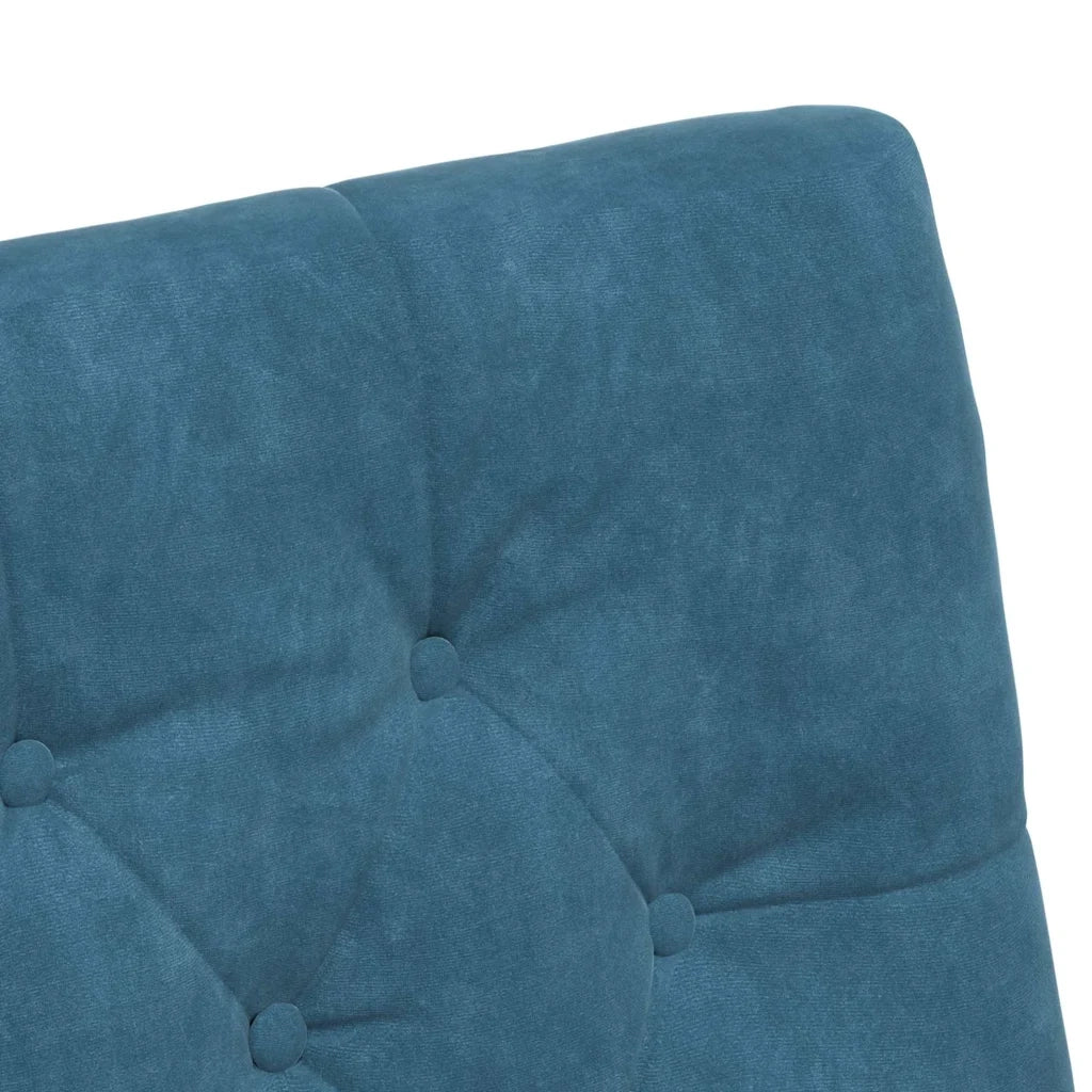 Sedie da Pranzo con Ruote 2 pcs Blu 58 x 67 x 97 cm Velluto