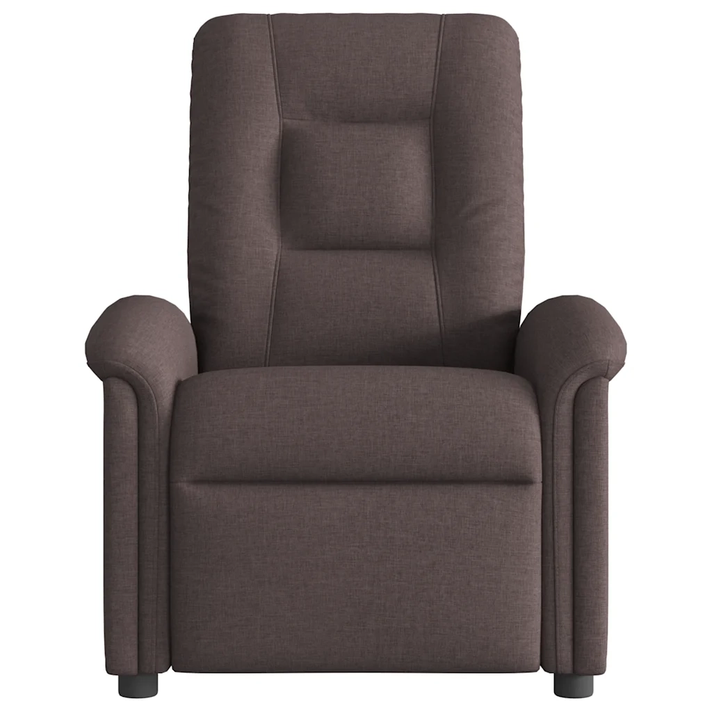 Poltrona | Sedia Relax Elettrica Reclinabile Marrone Scuro in Tessuto
