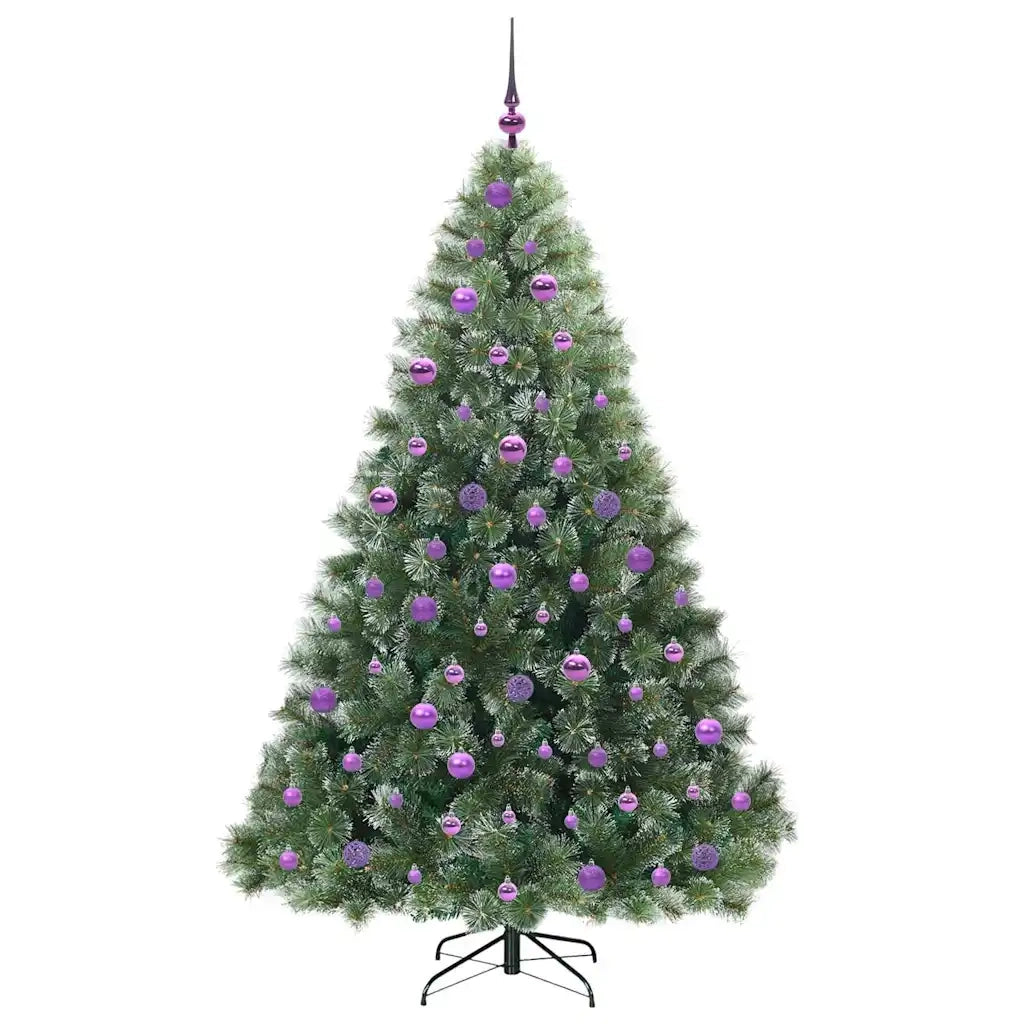 Albero di Natale artificiale con 300 LED Verde 180 cm PE e PVC