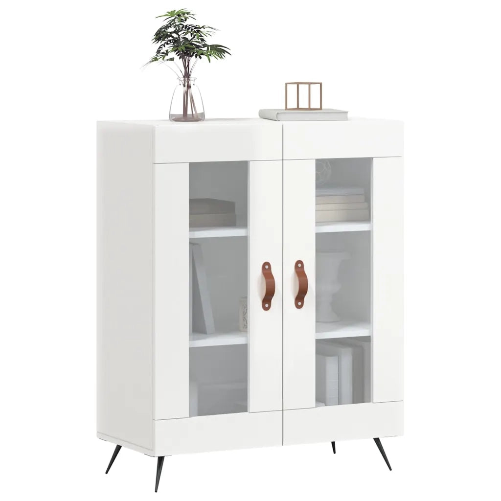 Credenza 69,5x34x90 cm in Legno Multistrato Bianco Lucido 827758