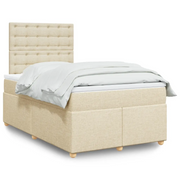 Giroletto a Molle con Materasso Crema 120x200 cm in Tessuto 3291266