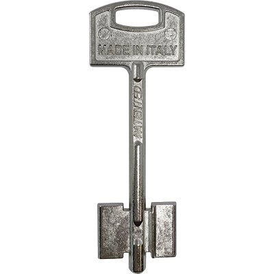 CHIAVE DOPPIA MAPPA SECUREMME SECURMAP 14 ORIGINAL - OTTONE NICHELATO- 5 pezzi