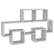 Scaffale Muro | Mensola a parete Auto Grigio Cemento 82x15x51 cm Legno Multistrato