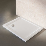 Piatto doccia 80x140 effetto pietra bianco in acrilico altezza slim | Petra