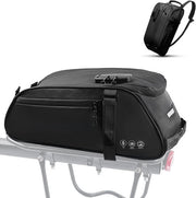 Borsa per bicicletta da 8L con chiusura a 3 cifre - Borsa per bicicletta riflettente e impermeabile per trasportatore di bicicletta - Borsa per bicicletta con più tasche - Borsa per bicicletta con cinturino per spalla