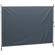 Tenda da sole a bracci pieghevoli con manovella ¨C zephmum ¨C Grigio scuro 350 cm