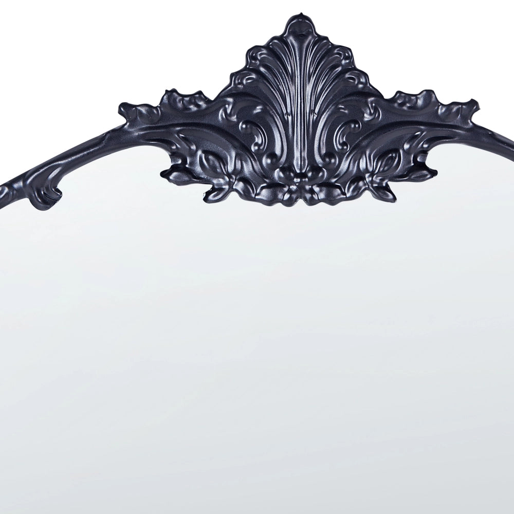 Specchio rotondo da parete in metallo nero ⌀ 67 cm Specchio decorativo da parete stile glamour da appendere