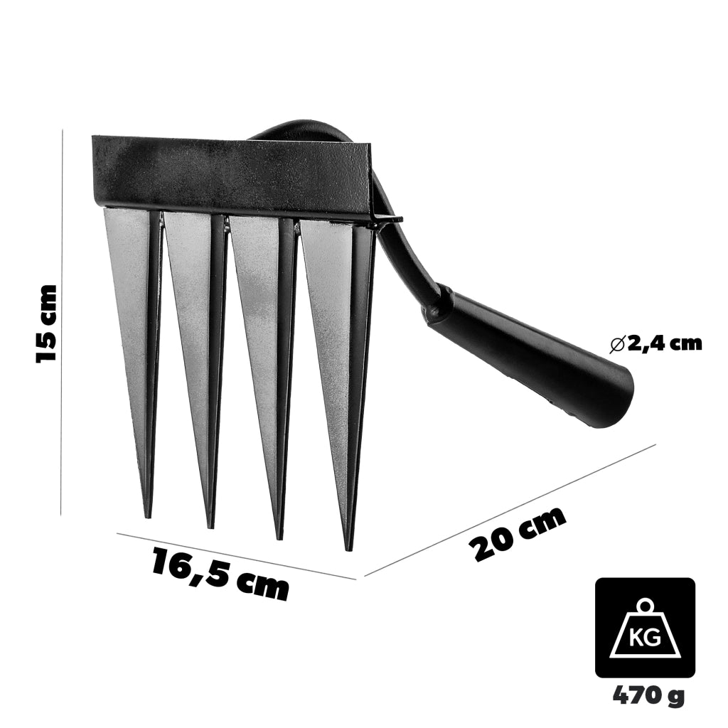 Zappa KADAX per diserbo del terreno, zappa, rastrello, allentatore da giardino a 4 denti