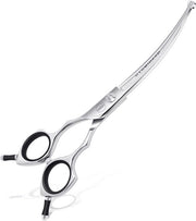 Scaletta curva per cura del cane con punta rotonda sicura 16,5 cm lama curva leggera senza punti acuminati.