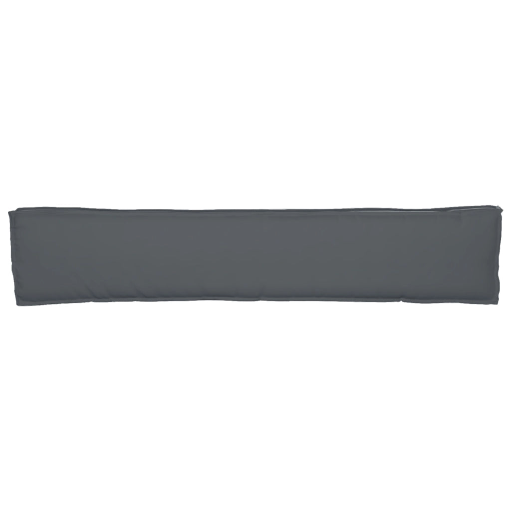 Cuscino per pallet per panchina antracite 200x40x8 cm in tessuto Oxford
