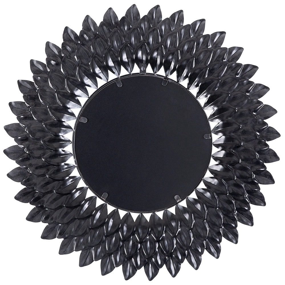 Specchio da parete argento 70 cm rotondo a forma di sole