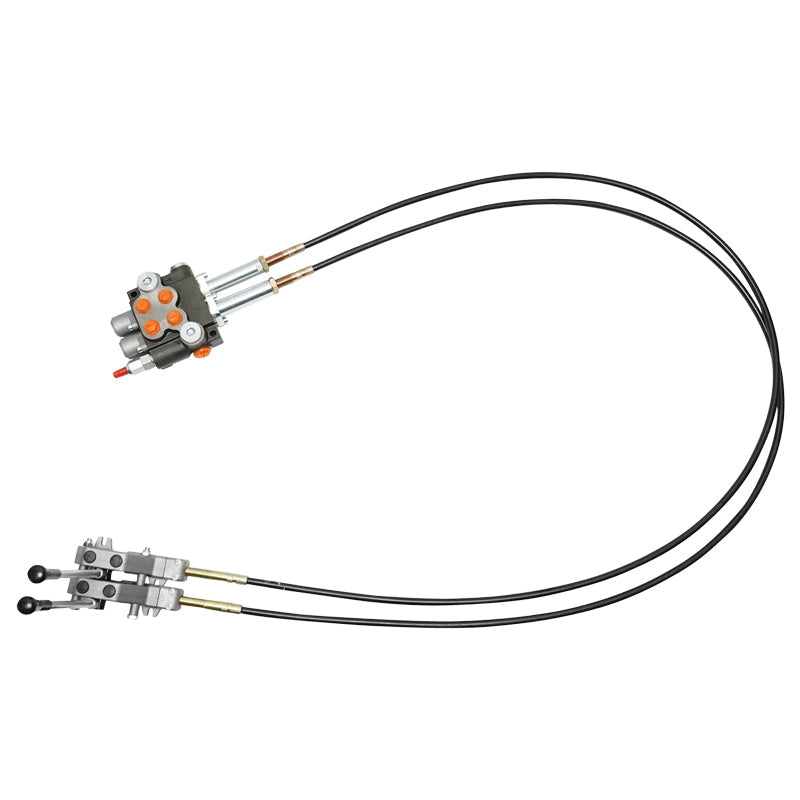 Distributore idraulico con 2 leve, lunghezza cavo 2m pressione 250 bar portata 40L/min