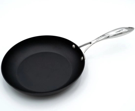 Piatto in acciaio inossidabile resistentente al lavastoviglie e con superficie antiaderente, estremamente resistente ai graffi, senza rivestimento, 24 cm