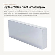 Alarme Digitale con Display Grande - Visualizzazione della Temperatura - Funzione Snooze - Allarme Silenzioso - Regolazione della Luminosità - Materiale ABS