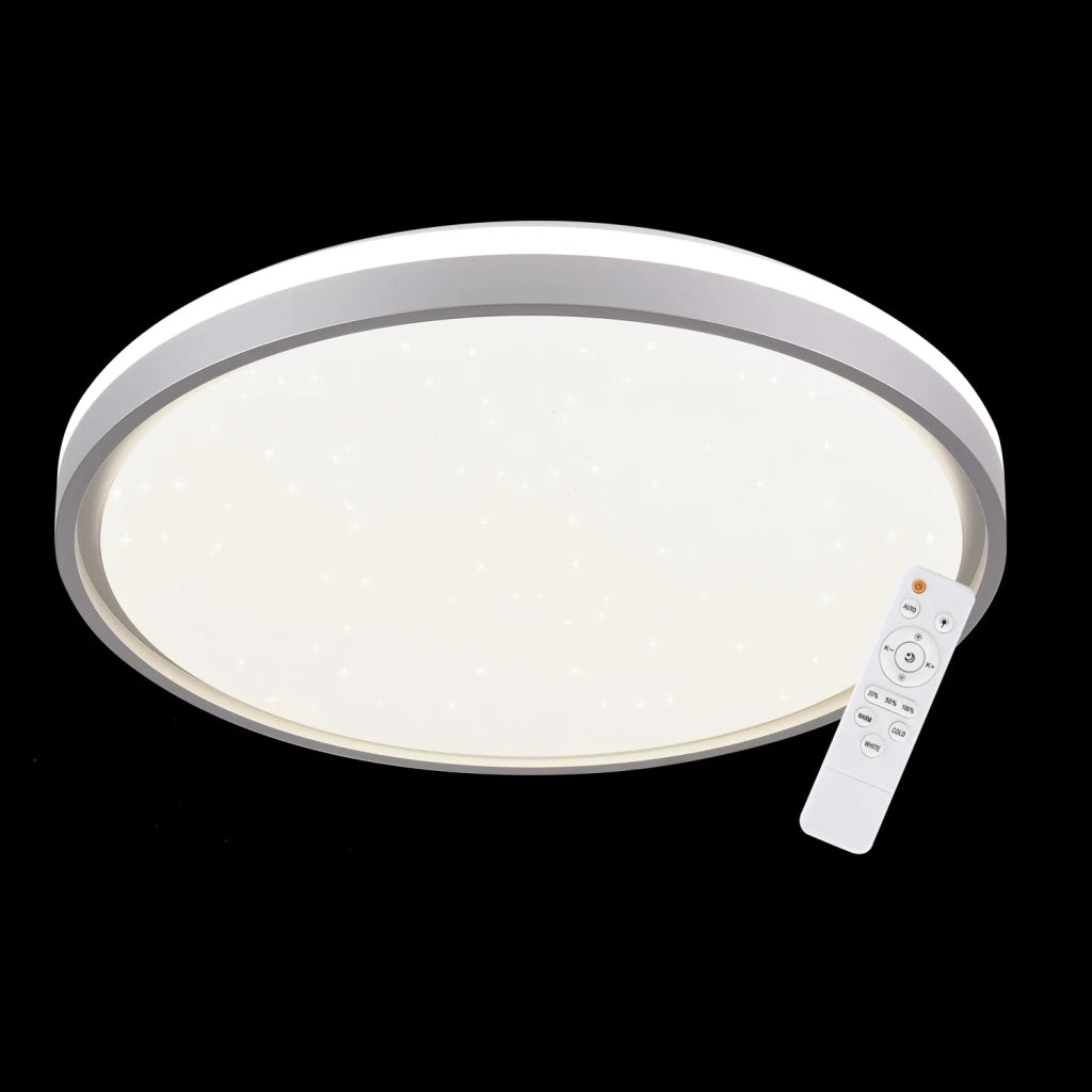 LÚZETE - PLAFÓN LED 58W PW LED REGULABLE BLANCO PLATA CIRCULAR TELLUS