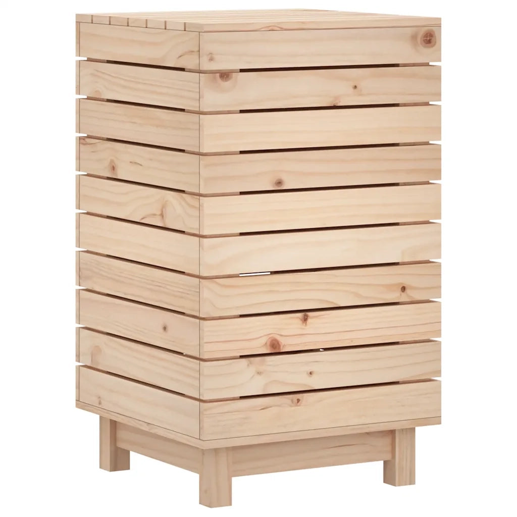 Cesto per Bucato 44x44x76 cm Legno Massello Pino 832321
