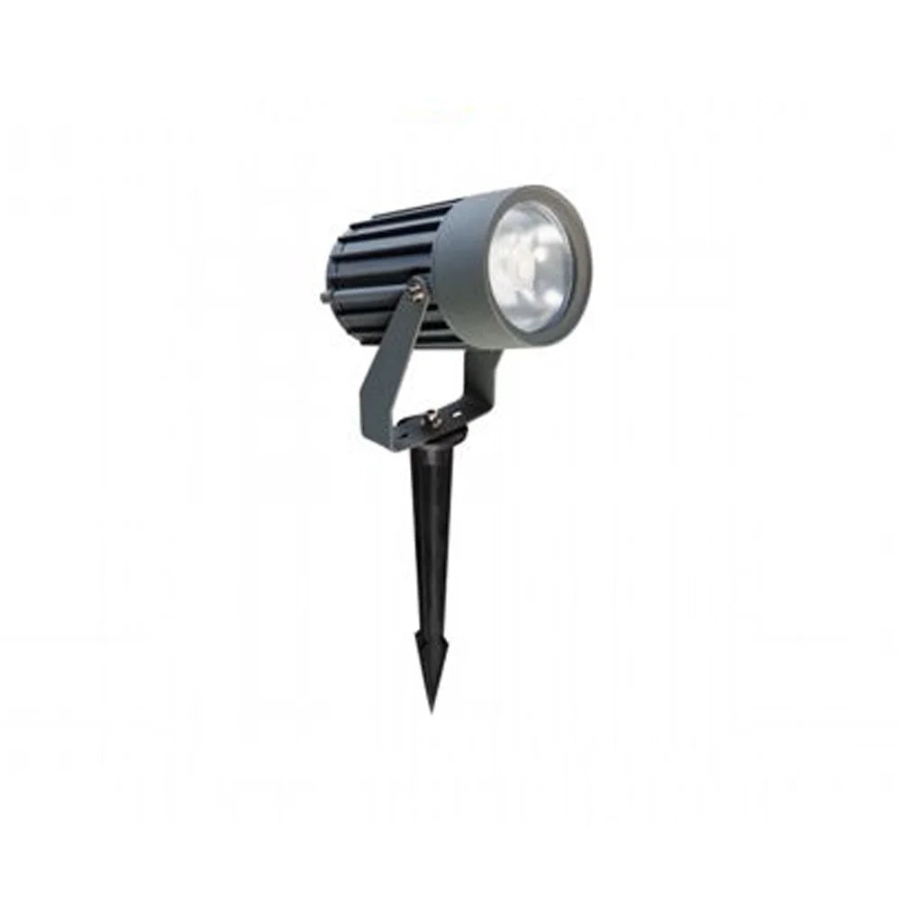Faretto Da Esterno Moderno Tube Alluminio E Vetro Grigio Led 12W 4000K