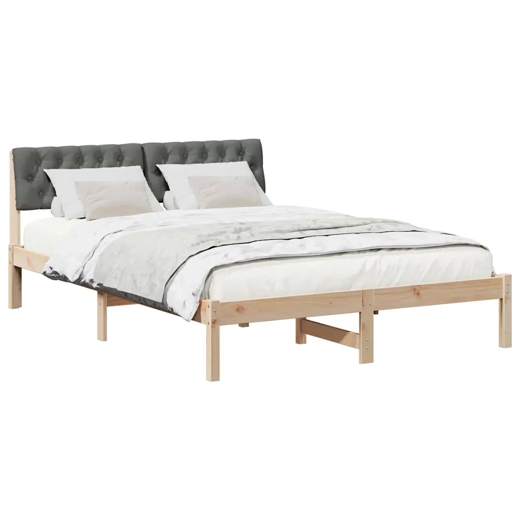 Struttura del Letto marrone e grigio scuro 135 x 190 cm