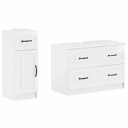 Set di Armadi da Bagno da 2 Pezzi UTRECHT Bianco Lucido 3417733