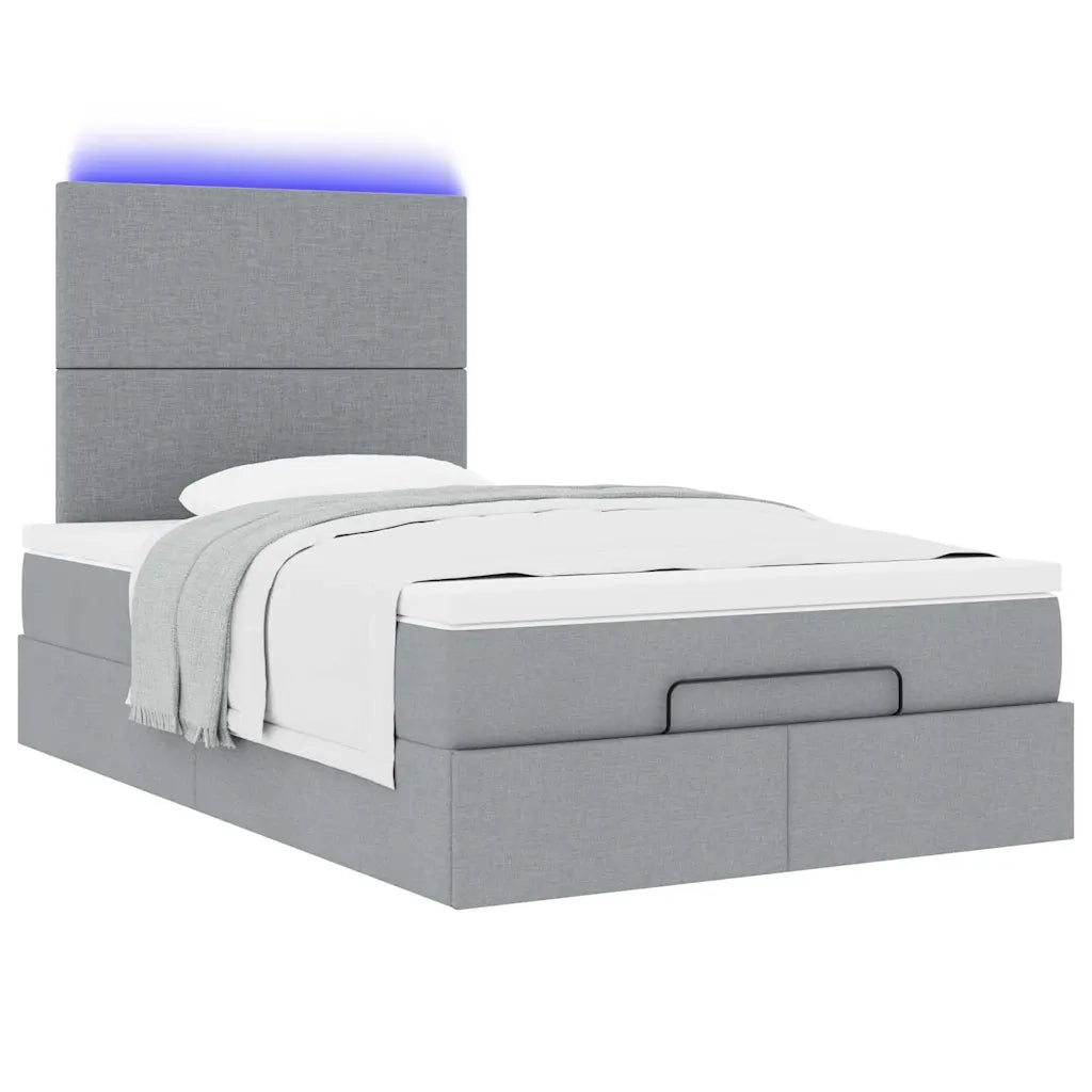 Struttura Letto Pouf con Materasso 120x200 cm in Tessuto 3313913