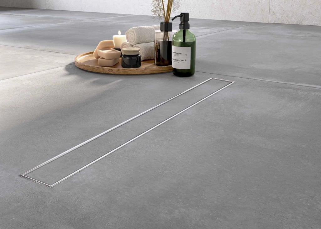 Canalina Doccia PIASTRELLABILE con Sifone GRAVITAZIONALE e profilo INOX - 76 cm