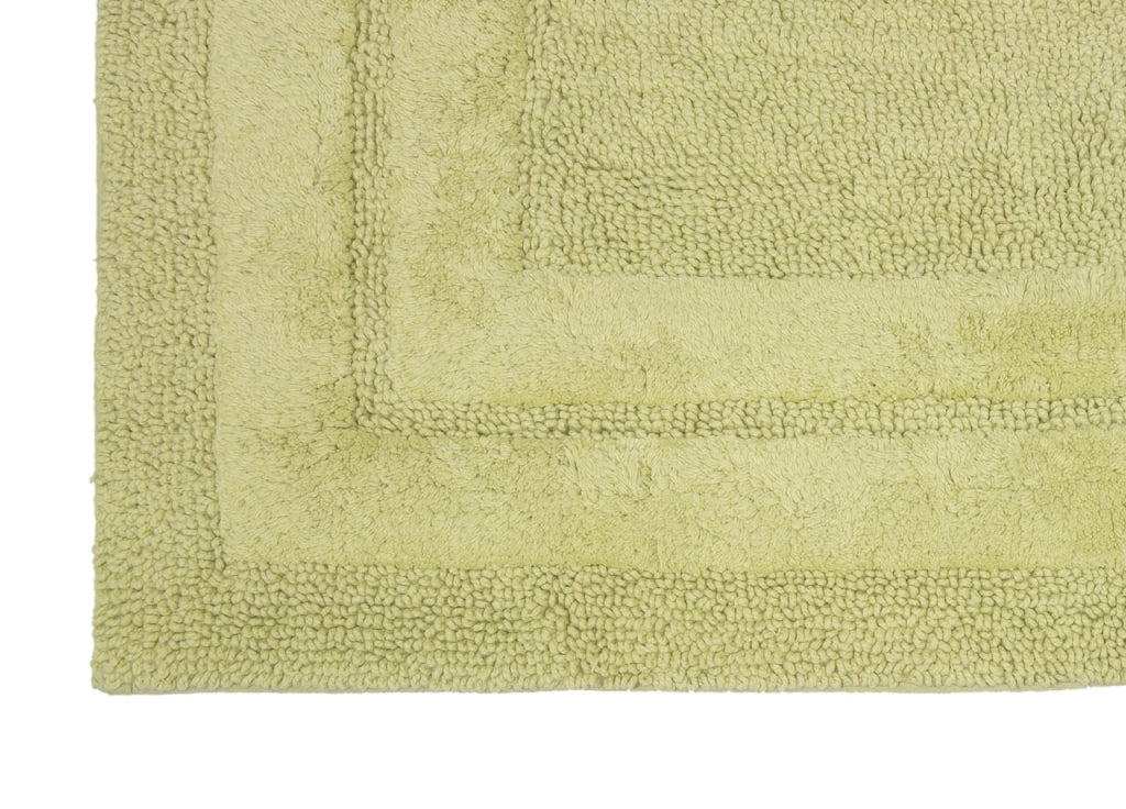 Tappeto Casa Bagno Cotone Spugna Morbida Tinta Unita Antiscivolo Sirio Erba - 55x100 - Erba