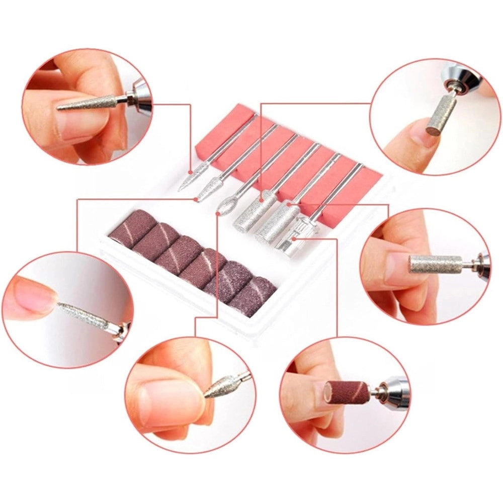 Trade Shop - Fresa Per Manicure 20000 Giri/min Elettrico Gel Lucidatore Pedicure Set Lime Per Unghie -