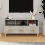 Mobile Porta TV-Mobile per TV-Credenza TV Grigio Cemento 102x36x50 cm Legno Multistrato 299828
