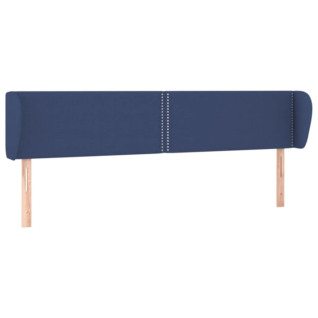 Testiera | Testata ad Orecchio Blu 183x23x78/88 cm in Tessuto