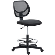Sgabello da ufficio ergonomico girevole - con altezza regolabile e poggiapiedi - nero