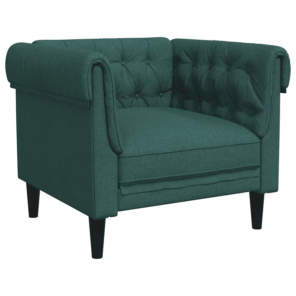 Set di Divani 3 pz Verde Scuro in Tessuto 3209195