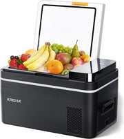Compressore Elettrico Refrigeratore - 28L - Display Touchscreen Digitale - DC 12V/24V & AC 230V - Regolazione Temperatura -20°C a 20°C