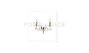 APPLIQUE CHERUBINI 2 LUCI CRISTALLO E CROMO ATTACCO E14 L.26CM