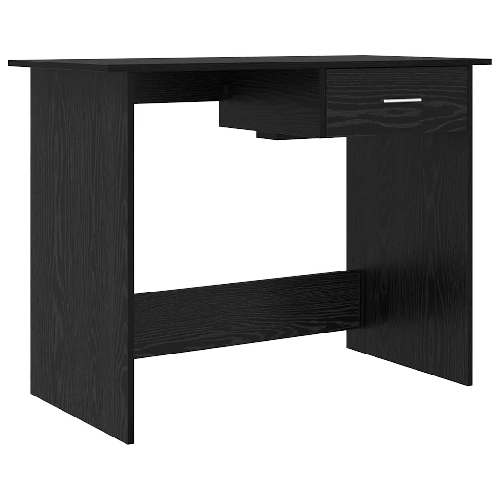 vidaXL Scrivania Rovere nero 100 x 50 x 76 cm Legno multistrato