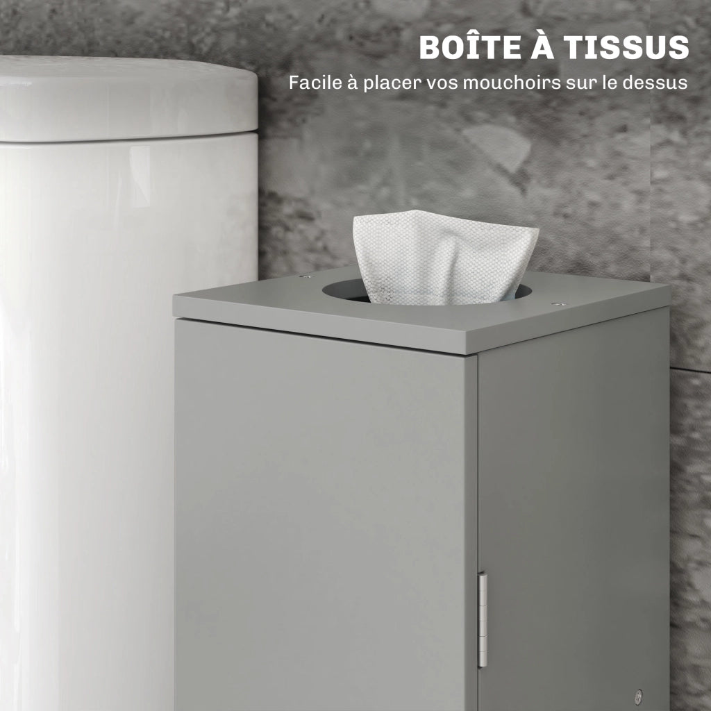 Mobiletto bagno 3 ripiani con portarotolo ¨C Xylo ¨C nero salvaspazio