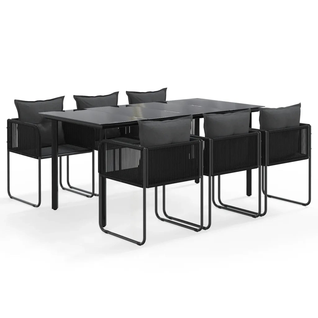 Set da Pranzo da Giardino 7 pz Nero  cod mxl 42804