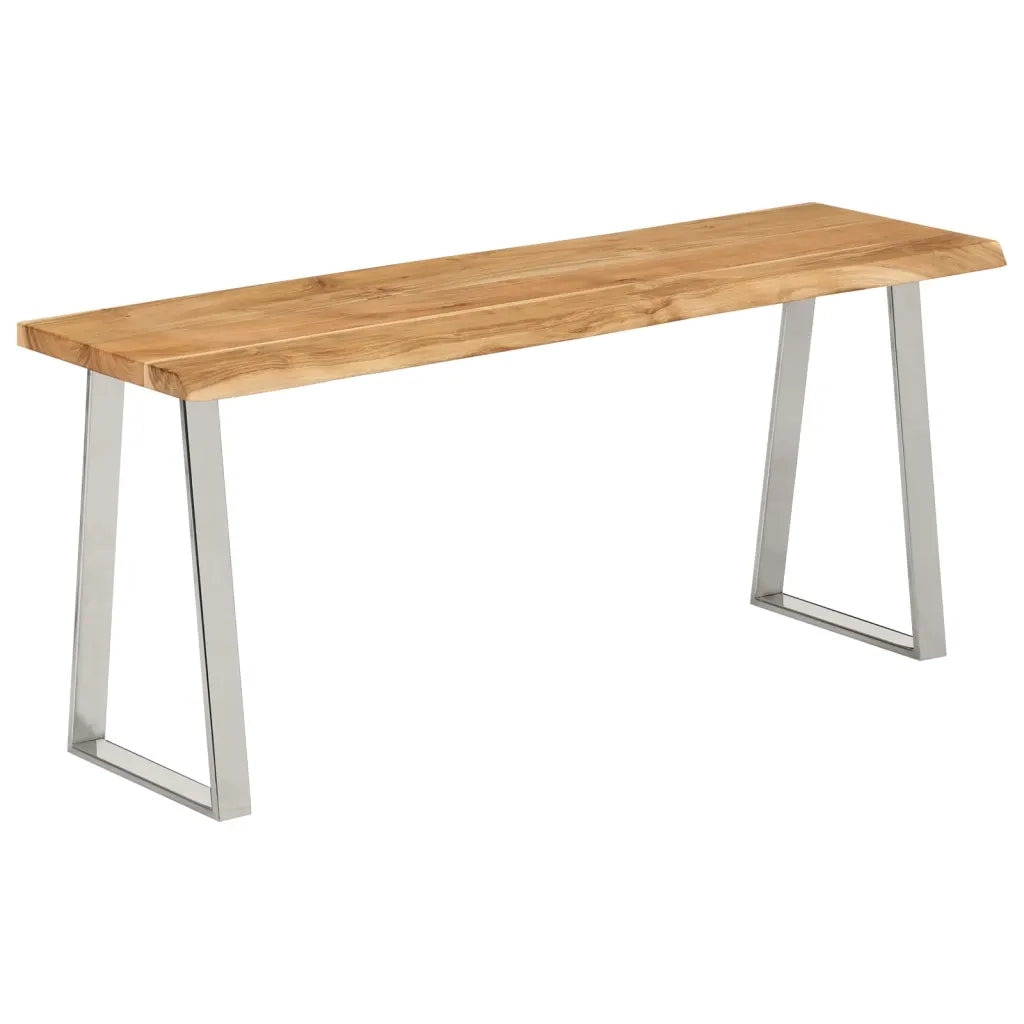 Panca con Bordi Vivi-Sgabello 105 cm in Legno Massello di Acacia 199951