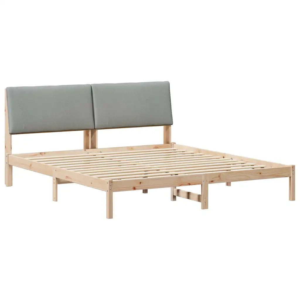 Struttura del Letto Marrone e grigio chiaro 200 x 200 cm