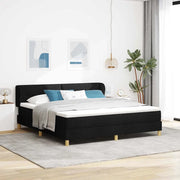 Letto a molle con materasso Nero 180 x 200 cm Tessuto 3340229