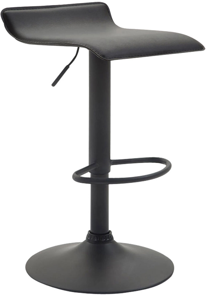 Sgabello Dyn V2 in similpelle nero,nero
