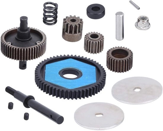 Trasmissione a cinghie nuovissima - Applicabile per Axiale SCX10/SCX10 II 90046/90047 - Materiale Stagno/Plastica - Diametro grande ingranaggio 46mm - Contenuto 1 set - Cinghie per RC