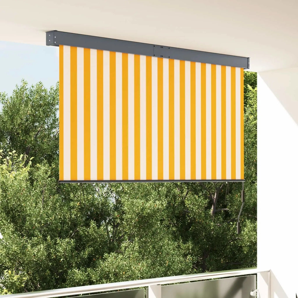 Tenda a rullo Bianco e Arancione 180 x 250 cm 362083