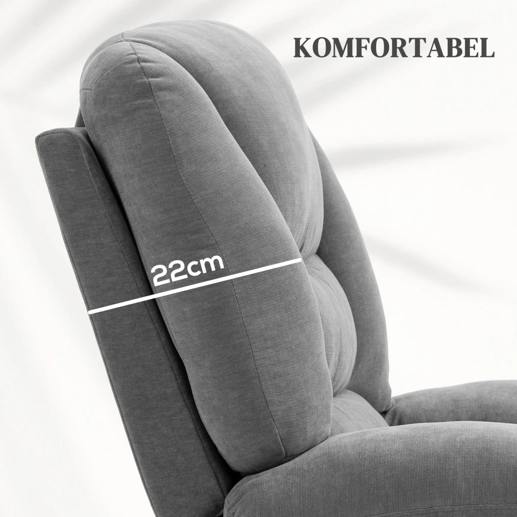 Poltrona massaggiante reclinabile elettrica con alzapersona ¨C zephmum ¨C grigio scuro